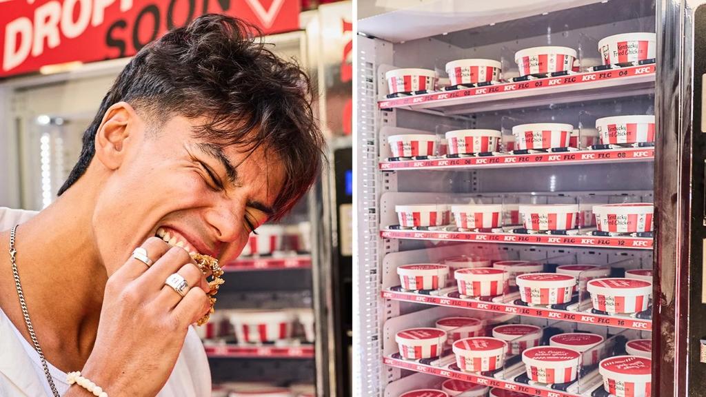 Supplied Real Estate KFC has announced it will be launching a world-first vending machine in Australia later this month. Photos: Supplied