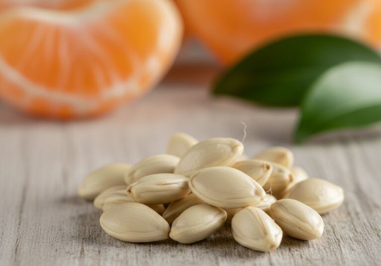 Semena mandarinky lze využít mnoha způsoby. (Ilustrační obrázek IA Gemini)