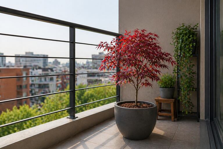 Japonský javor má jedinečné zbarvení listů. (Foto: ChatGPT)