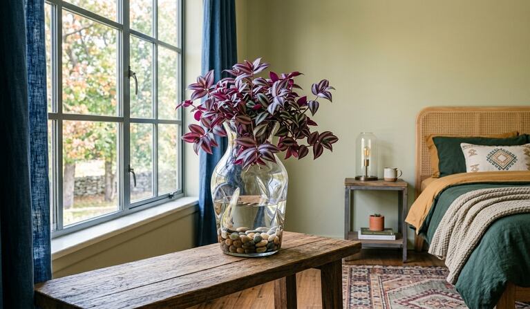 La Tradescantia suma un color y toque únicos. (Imagen ilustrativa IA Gemini)