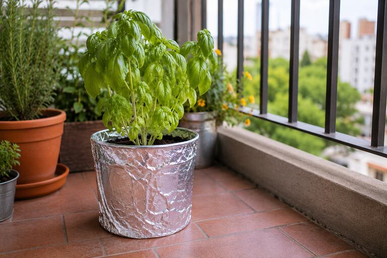 Trik je ideální pro ochranu květináčů na balkonech. (Foto: ChatGPT)