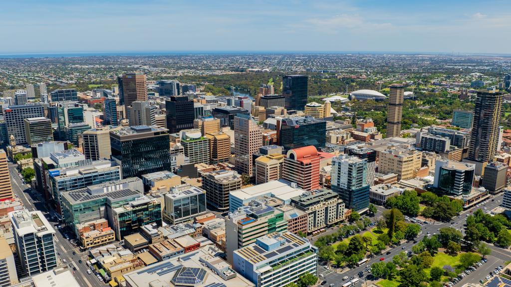 Supplied Editorial Aerial image of Adelaide CBD skyline. Picture: Supplied by Colliers